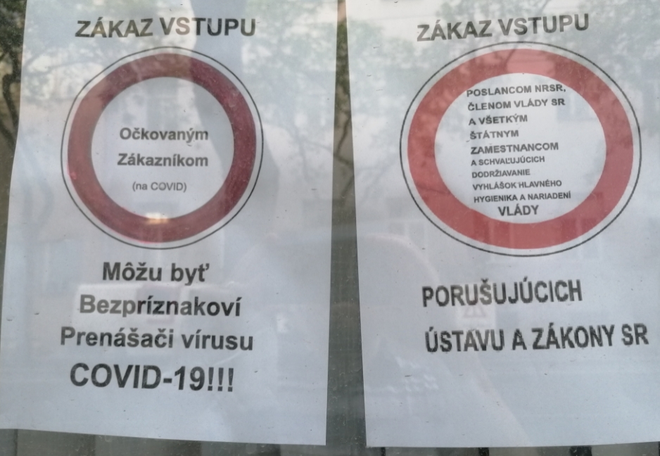 zákaz vstupu očkovaným