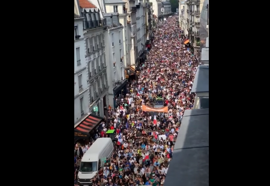 protest francie očkování