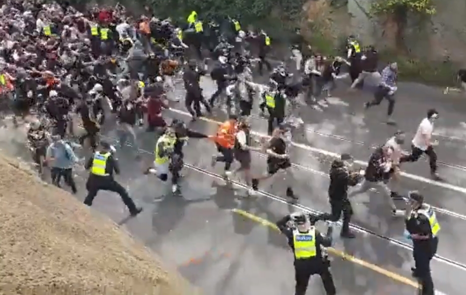 austrálie protest lockdown