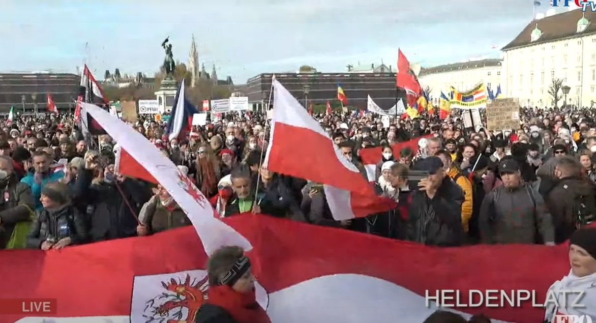 rakousko protest covid