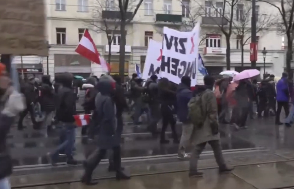 vídeň demonstrace