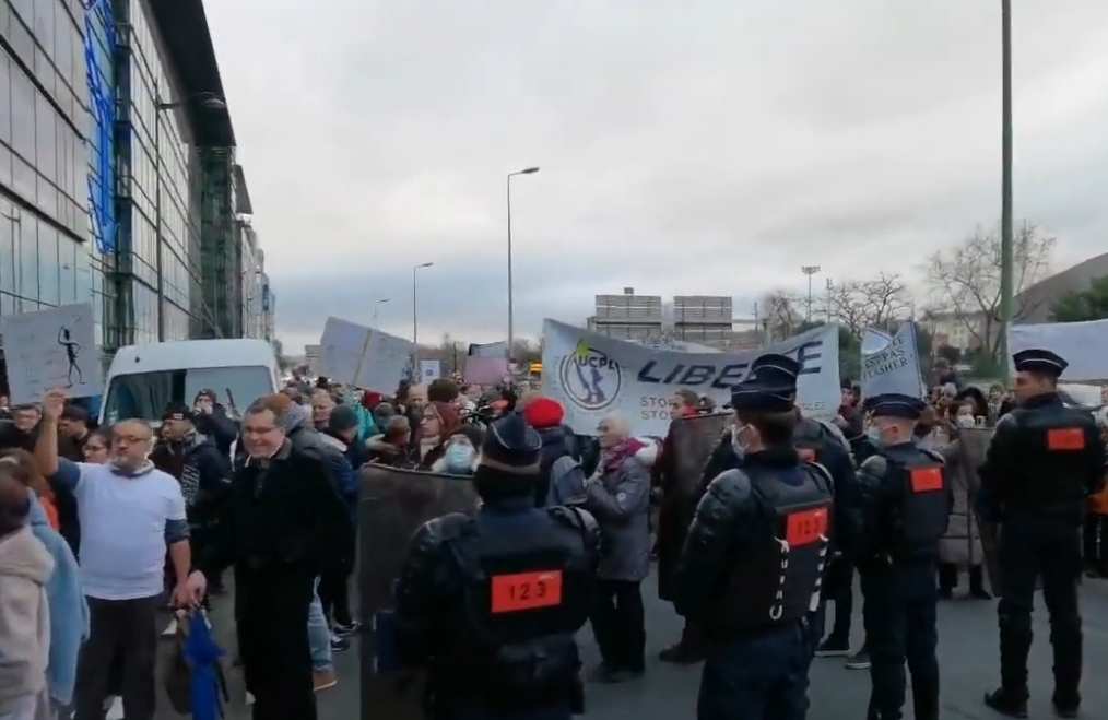 protest pfizer očkování