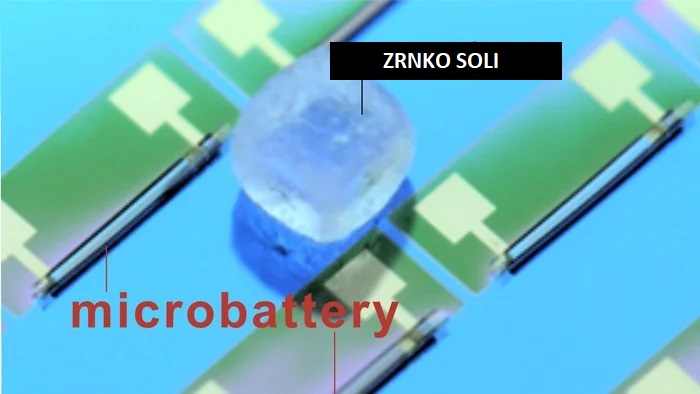 baterie zrnko soli