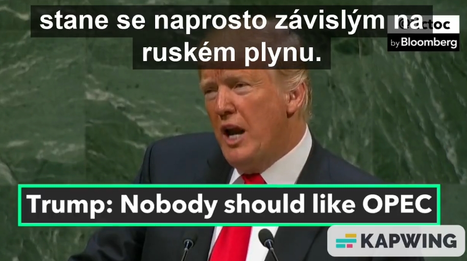 trump plyn německo