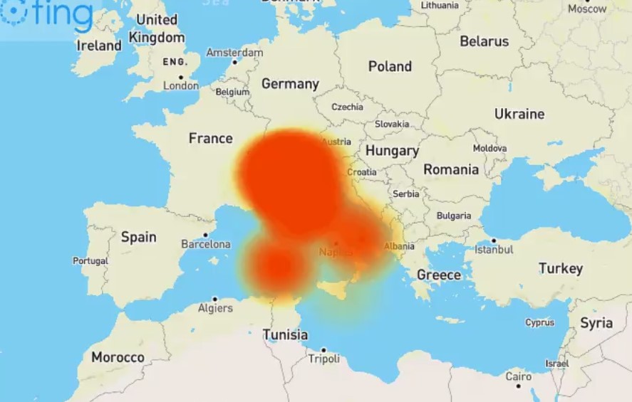 výpadek internetu