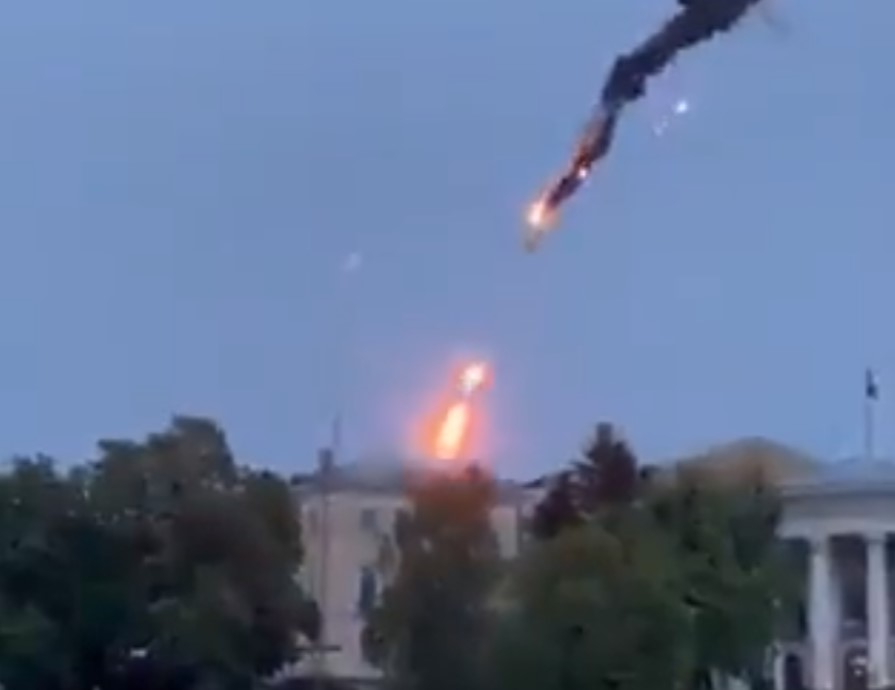 dron sestřelení ukrajina