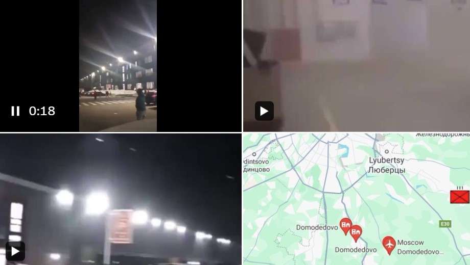 moskva letiště drony