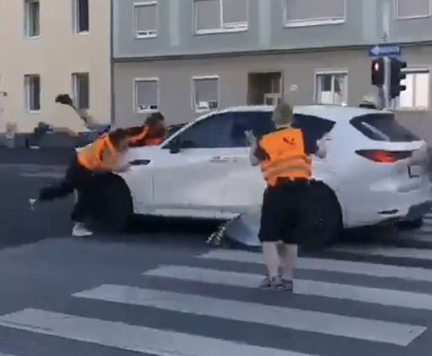 klimatičtí aktivisté řidič linz